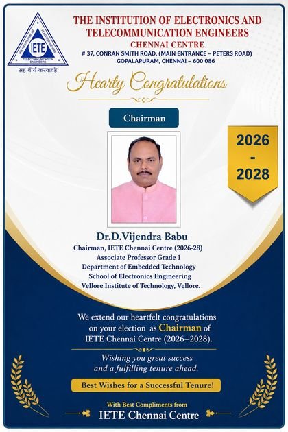 Dr. D. Vijendra Babu, Chairman