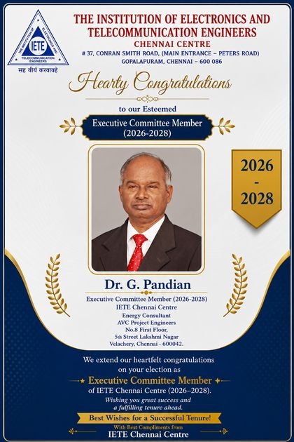 Dr. G. Pandian, Executive Committee Member
